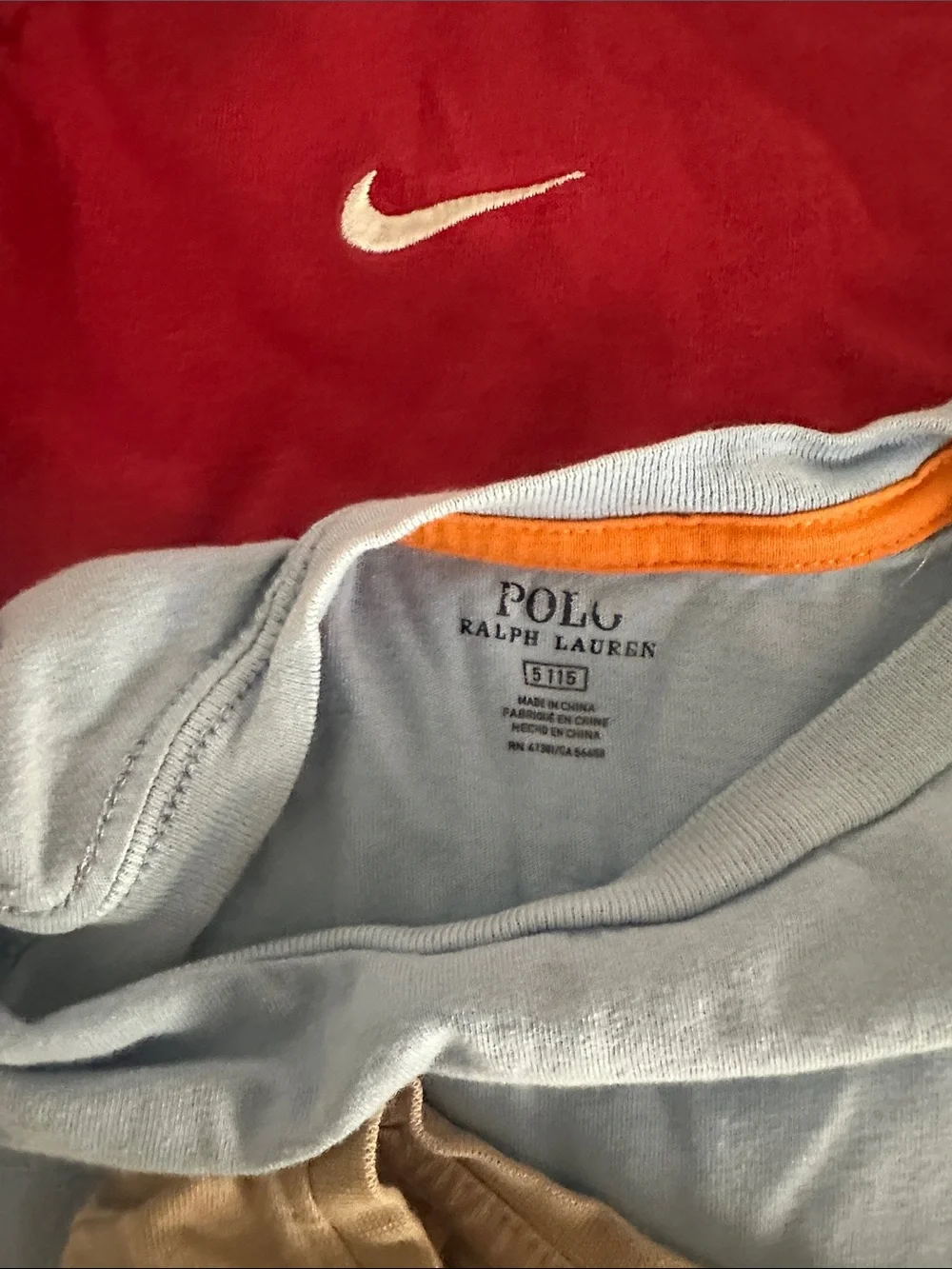 Nike Kids Red and Light Blue Short Sleeve Tees Pack